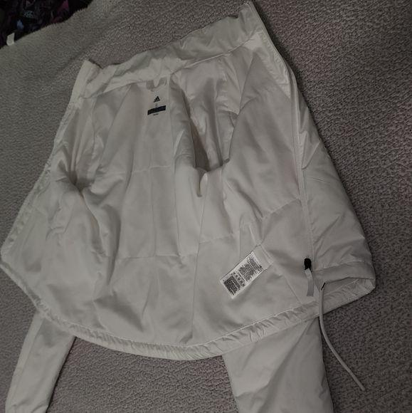 Adidas Women's White Coat , With Black Logo - Picture 16 of 16